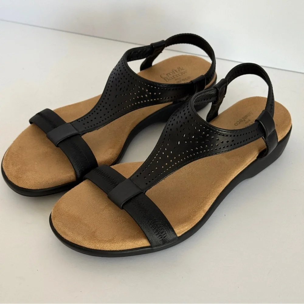 Croft & Barrow Lorelai Women's Comfort Flat Strappy Sandals Size 7
